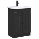 Bathroom Furniture Set Black 56 x 37.5 x 81 cm Engineered Wood 3404165