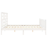 Bed Frame without Mattress White Super King Size Solid Wood Pine 3193092