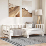 Day Bed with Trundle without Mattress White 90x200 cm Solid Wood 836157