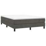 ZNTS Bed Frame Dark Grey 135x190 cm Double Velvet 3121191