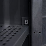 Garden Storage Cabinet with 2 Shelves Black 43704