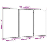 Magnetic Whiteboard Foldable 150x80x1.7 cm Aluminium 4005360