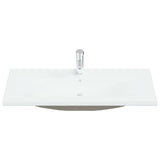 Built-in Basin with Faucet 101x39x18 cm Ceramic White 148627