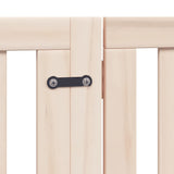 Dog Gate with Door Foldable 8 Panels 640 cm Poplar Wood 3155666