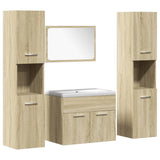 5 Piece Bathroom Furniture Set Sonoma Oak Engineered Wood 3325011
