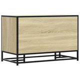 Shoe Bench Sonoma Oak 80x40x53.5 cm Engineered Wood and Metal 849225