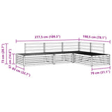 Outdoor Sofa Set 4 Piece Natural Solid Acacia Wood 3374089