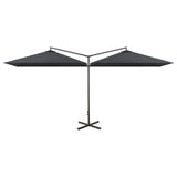 Garden Parasol Anthracite Polyester, Steel Double 312556