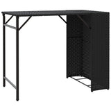 5 Piece Garden Camping Set Foldable Black Poly Rattan 365944