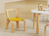 5 Piece Kids Table and Chairs Set, Wooden Toddler Table and Chairs Set for Nursery, Playroom, T3398P422134