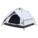 ZNTS Camping Tent Dome 3-Person White Blackout Fabric Quick Release 4004180