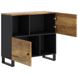 Sideboard with 2 Doors 80x33x75 cm Solid Wood Mango 352924