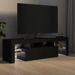 TV Cabinet with LED Lights Black 140x36.5x40 cm 804365