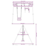 Outdoor Swing Set with Swing and Trapeze 3283586