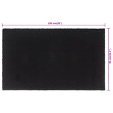 Door Mat Black 90x150 cm Tufted Coir 155580