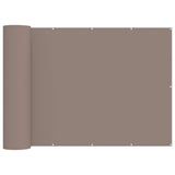 Balcony Privacy Screen 180 x 600 cm Fabric with PU Coated Taupe 42036530