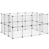 28-Panel Pet Cage with Door Black 35x35 cm Steel 3114038