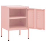 Nightstands 2 pcs Pink 35x35x51 cm Steel 3095209