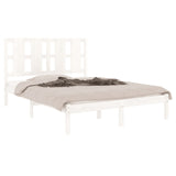 Bed Frame without Mattress White 120x200 cm Solid Wood Pine 3105596