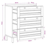 Storage Cabinets Pattern Pattern 60 x 33 x 75 cm Natural 4018847