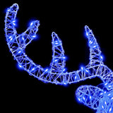 Reindeer Head with 140 LEDs Blue 68 x 36.5 x 62.5 cm Acrylic 42019063