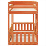 Bunk Bed Wax Brown 80x200 cm Solid Wood Pine 3308588