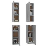 ZNTS TV Cabinets 4 pcs Grey Sonoma 30.5x30x90 cm Engineered Wood 3120330