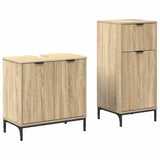 Bathroom Furniture Set with Drawer with Shelf 2 pcs Sonoma Oak 3393095