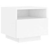 Bedside Cabinet Cool White Engineered Wood Compact 836798