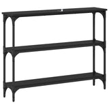 Console Table Black oak 100 x 22.5 x 75 cm Engineered Wood 883505