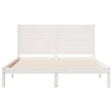 Extra Long Bed Frame without Mattress White 160x220 cm Solid Wood 3309316