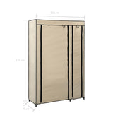 ZNTS Folding Wardrobes 2 pcs Cream 110x45x175 cm Fabric 282424