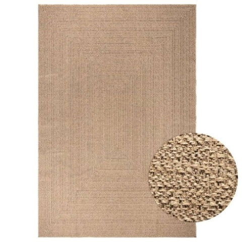 ZNTS Rug ZIZUR 200x290 cm Jute Look Indoor and Outdoor 364834