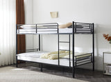 Twin Over Twin Bunk Bed for Kids Teens Adults, Heavy Duty Metal Bunk Bed with 72202753