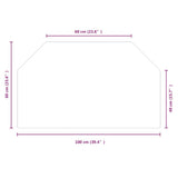 Fireplace Glass Plate Hexagon 100x60 cm 324136