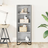 Bookcase Grey Sonoma 50x31x137.5 cm Engineered Wood 848612