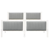 Bed frame White and light grey 160 x 200 cm Solid pine wood 3394312