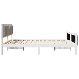 Bed Frame Light Grey 180 x 200 cm Solid Pine Wood 3394277
