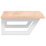 Basin Shelf Wall Mounted Steel and Solid Wood Oak 3302546