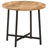 Coffee Table Natural Wood Solid Mango Wood and Iron Medium 371969