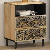 Bedside Cabinet 50x33x60 cm Solid Wood Mango 358222
