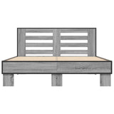 Bed Frame without Mattress Grey Sonoma 135x190 cm Double 3280125
