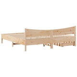 Bed Frame with Drawers 180x200 cm Super King Solid Wood Pine 3301896