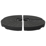Umbrella Base Fan-shaped 4 pcs Black 47857