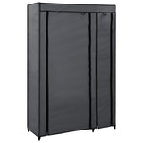 282423 Folding Wardrobe Grey 110x45x175 cm Fabric