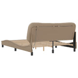 Bed Frame with LED without Mattress "Hvar" Cappuccino 160x200 cm 3213945