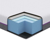 Mattress White and Grey 90 x 190 cm Memory Foam 4106325