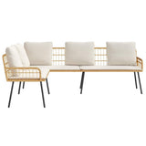 Sofa with Cushion Brown x x Metal 4108264