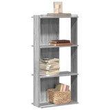 Bookcase 3-Tier Grey Sonoma 60x30x120 cm Engineered Wood 860270