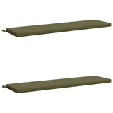 2-Piece Bench Cushions SOEST 2 pcs 100% Polyester Olive Green 949023